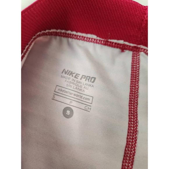 Nike Pro Womens Activewear Capri Pants Pink Mid Rise Stretch Stripe Pull On S - Picture 6 of 7